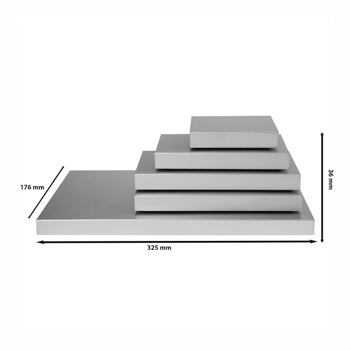 Saro Stay Cool 1/3 GN Kühl-Servierplatte, Metall, Silber, 32.5 x 17.6 x 3.6 cm