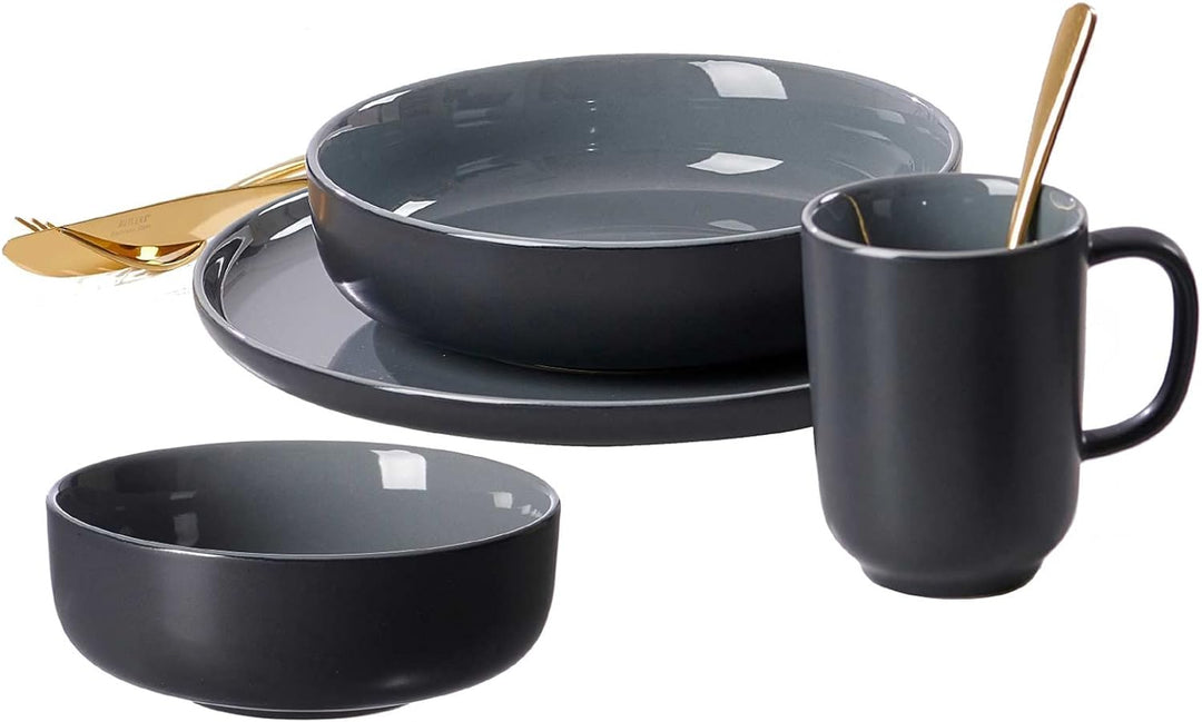 Ritzenhoff & Breker Kaffeebecher-Set Jasper, 4 Stück (1er Pack), Schwarz