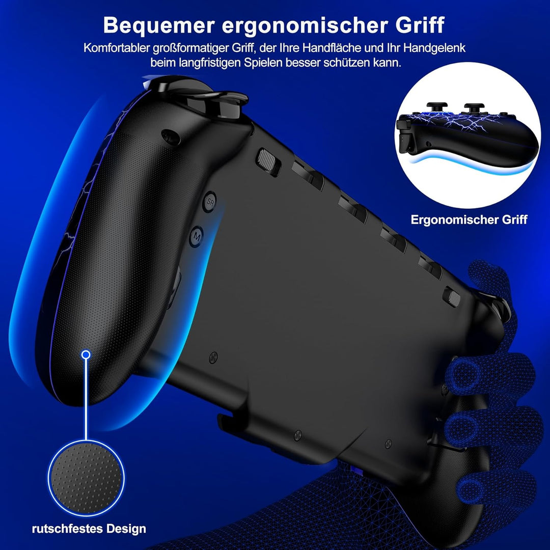 ALEEMTRY Switch Controller, Wireless Pro Controller Switch für Handheld-Modus mit Turbo/1000mAh/Prog