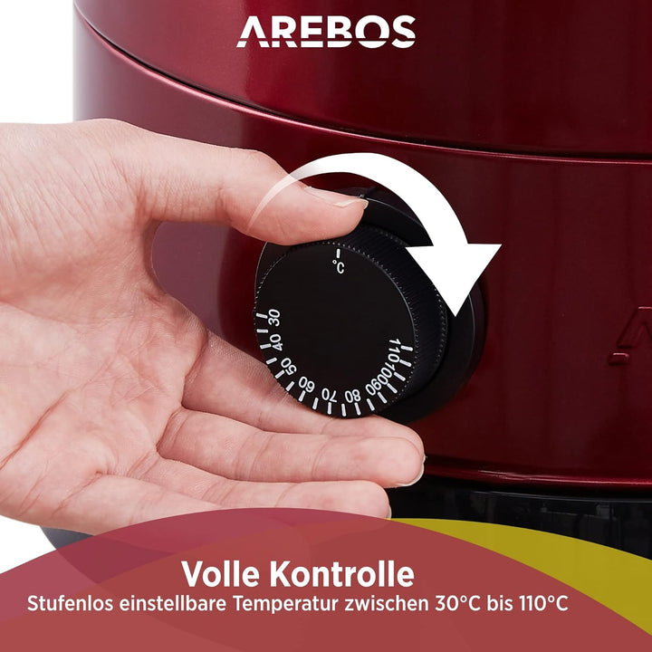 Arebos Glühweinkocher 950 W | Heissgetränkespender | 8,8 L | mit Auffangschale, Auslasshahn, Thermos