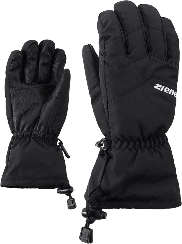 Ziener Kinder LETT AS glove junior Ski-Handschuhe/Wintersport | wasserdicht, atmungsaktiv 3.5 schwar