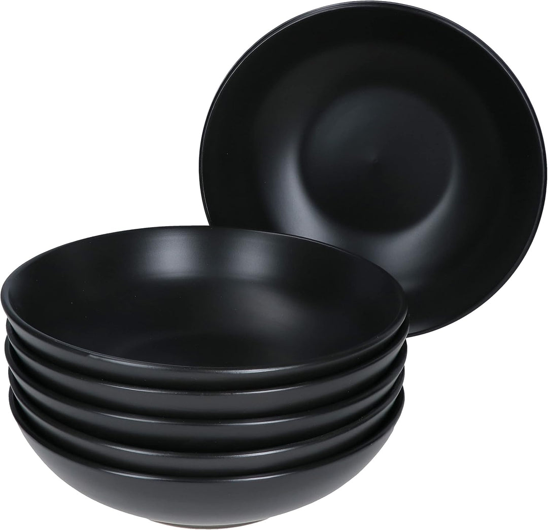 MamboCat Kattegat 6er Set Suppenteller tief I 500 ml I 6 Personen I Schwarz matt I Soup Bowl, Salat-