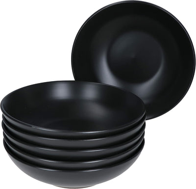 MamboCat Kattegat 6er Set Suppenteller tief I 500 ml I 6 Personen I Schwarz matt I Soup Bowl, Salat-