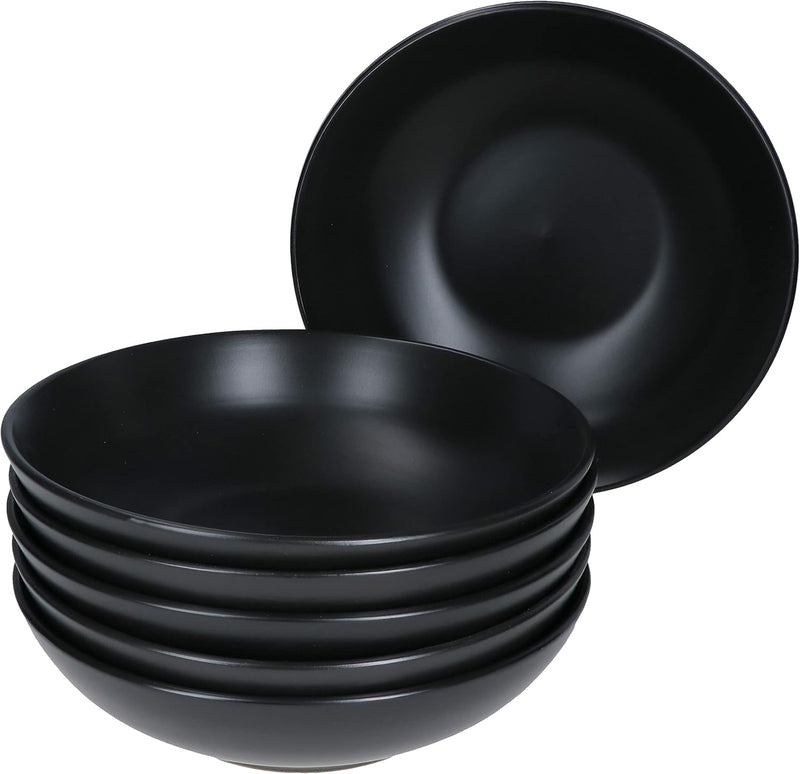MamboCat Kattegat 6er Set Suppenteller tief I 500 ml I 6 Personen I Schwarz matt I Soup Bowl, Salat-