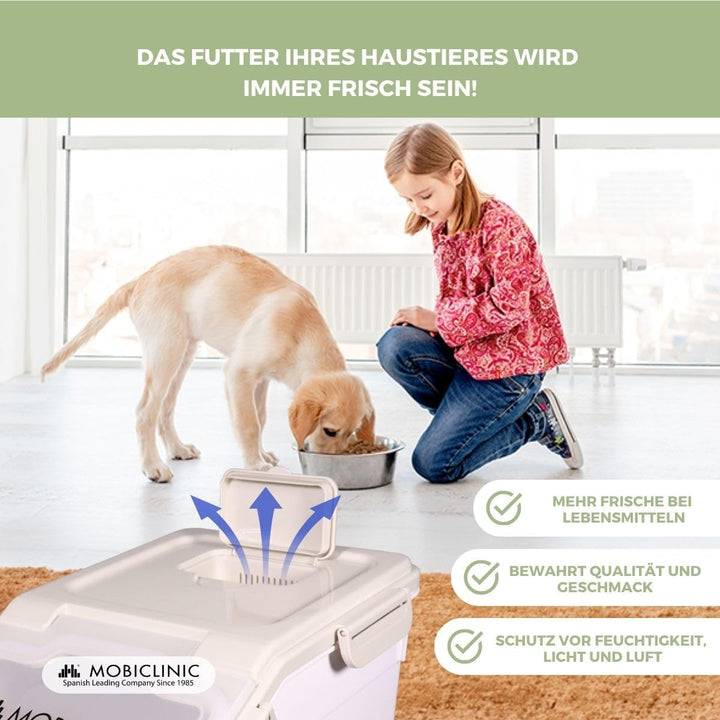 Mobiclinic® Pets, Futterbehälter, für Haustiere, FeedPet, Fassungsvermögen 8kg, hermetischer Verschl