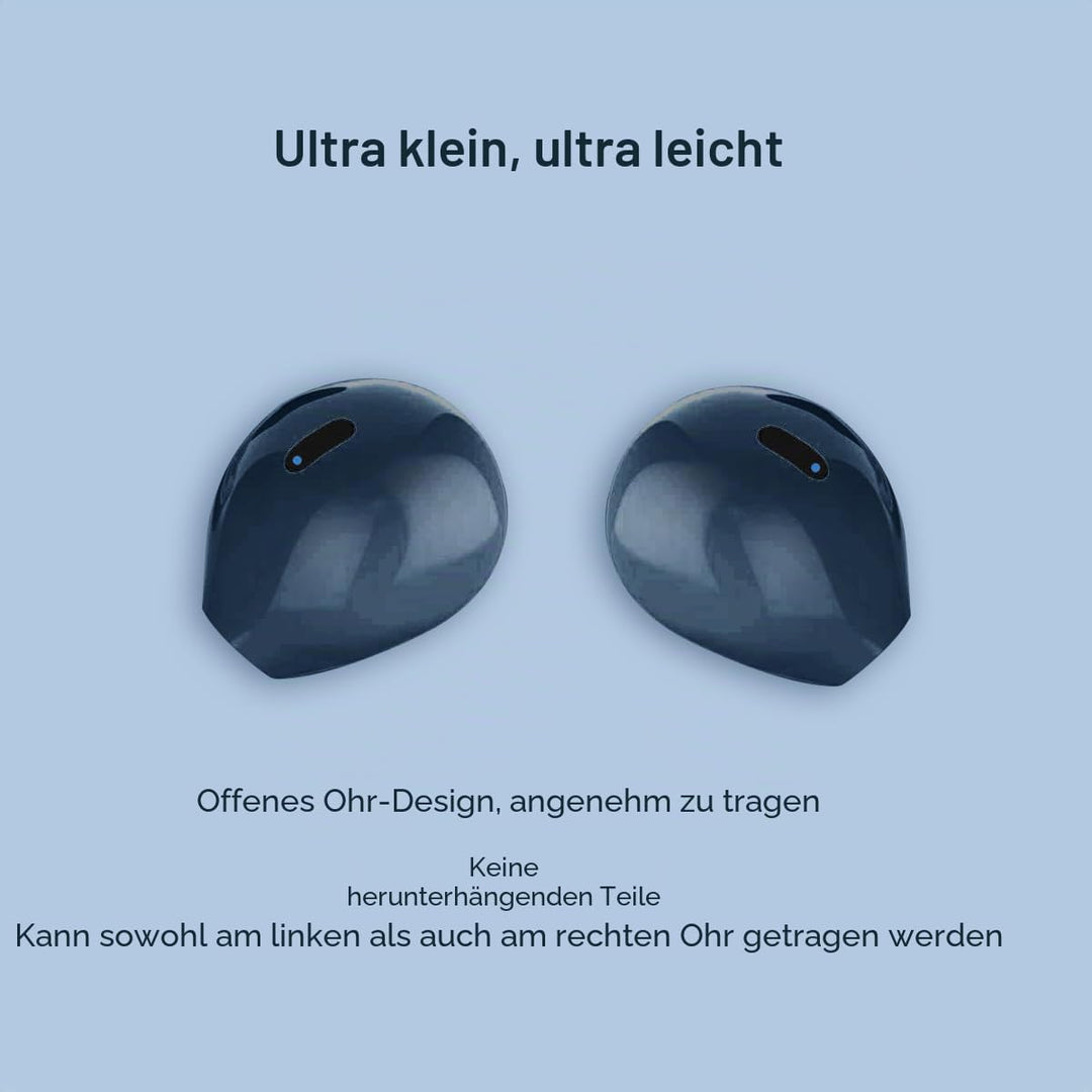 Mini Wireless Bluetooth Ohrhörer Kleine Kopfhörer Semi In-Ear Headset mit Ladetasche Freisprecheinri