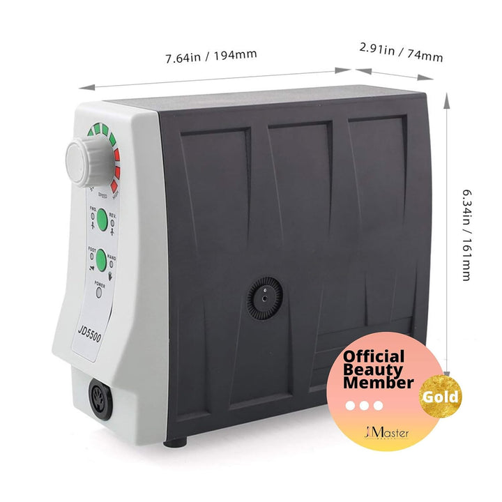 Profi Nagelfräser für Gelnägel 35000 - JSDA® JD5500 elektrische Nagelfeile Für Nagelstudio & Privat,