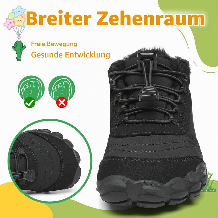 SAGUARO Kinder Winter Barfussschuhe Winterschuhe Warme Gefüttert Wanderschuhe Leicht rutschfest Wint