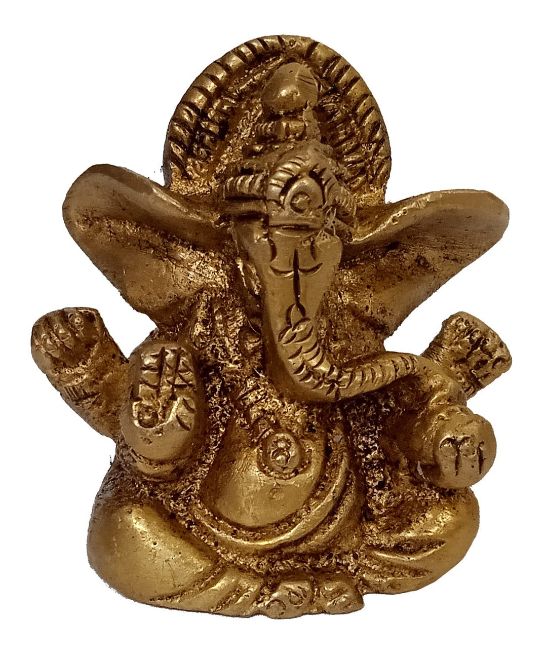 Purpledip 12434 Statue Ganesha Ganapati Vinayak aus Messing, klein