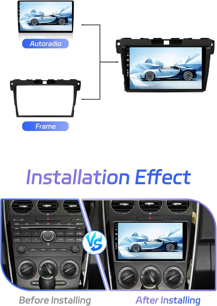 JOYX Android 13 IPS Autoradio Passt für Mazda CX-7 (2008-2015) - 4G+64G - Eingebaut DSP/Carplay/Andr