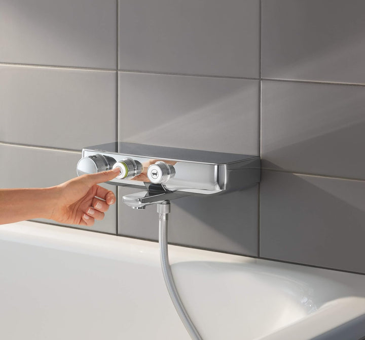 GROHE Grohtherm SmartControl - Thermostat-Wannenbatterie (langlebige Oberfläche, Wandmontage, Sicher