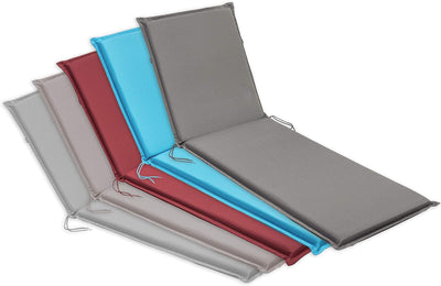Traumnacht Komfort 2er Set Liegenauflagen Outdoor rot mit abnehmbarem Bezug, 190 x 58 x 6 cm, Öko-Te