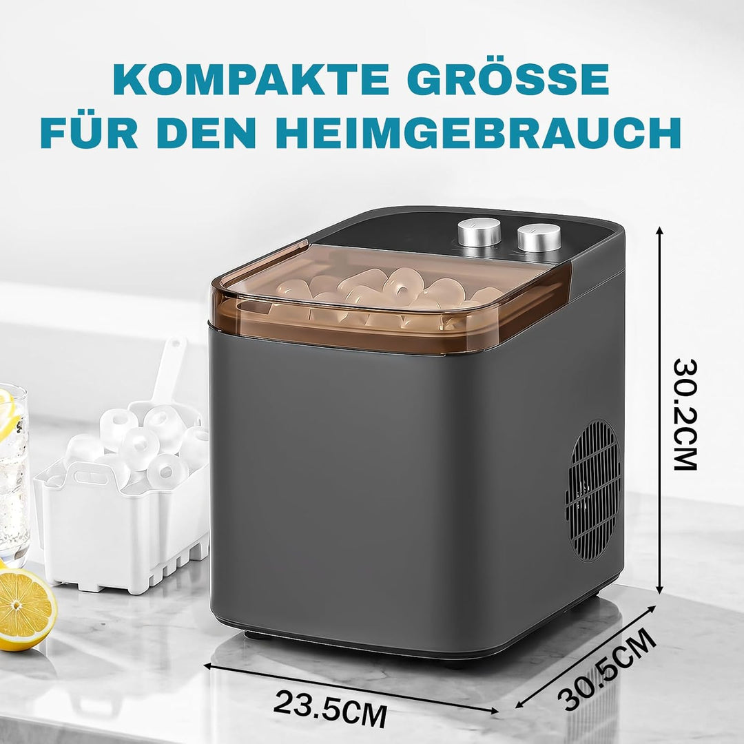 LEADZM Eiswürfelmaschine Klein,Eiswürfelbereiter, 9 Würfel in 6-10 Minuten fertig,12 kg Eis/Tag Eisw