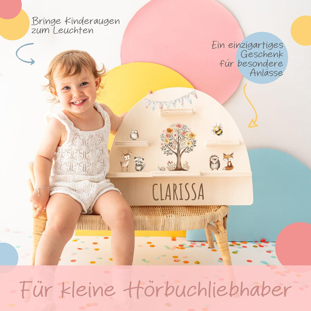 Bärenfreunde personalisiertes Tonie Regal für Kinderzimmer - Magnetisches Toniebox Regal für Toniebo