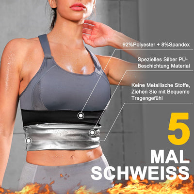 CHUMIAN Bauchweggürtel Damen Fitness Gürtel Sauna Sport Taillenformer Saunagürtel Schwitzgürtel zur