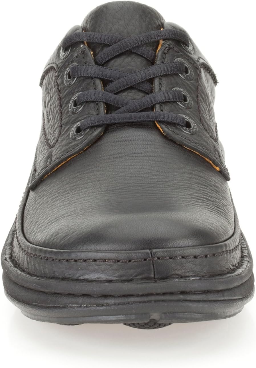 Clarks Herren Nature Three Derby 39.5 EU Black Leather, 39.5 EU Black Leather