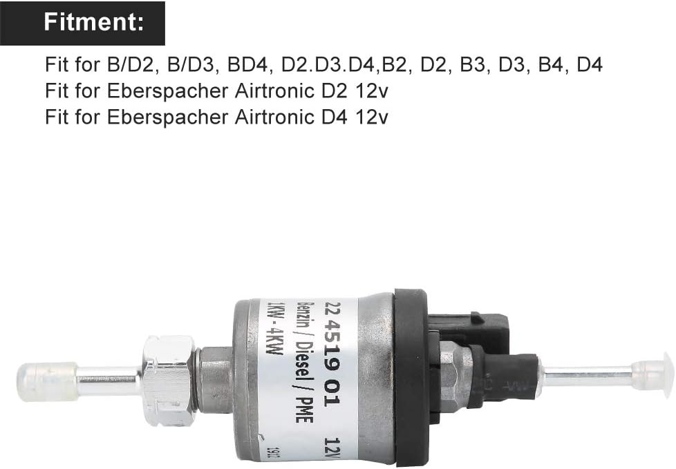 KIMISS Kraftstoffdosierpumpe, Dieselheizung Passend für Eberspacher Airtronic D2 / D4 12V 22451901