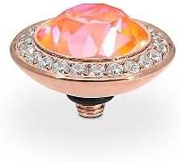 Qudo INTERCHANGEABLE rosegold Aufsatz TONDO deluxe 13mm (orange glow delite), orange glow delite