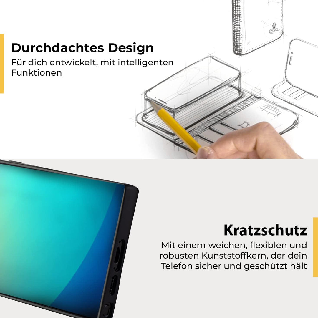 Snakehive Galaxy S23 Ultra Hülle Leder | Stylische Handyhülle mit Kartenhalter & Standfuss | Handyhü