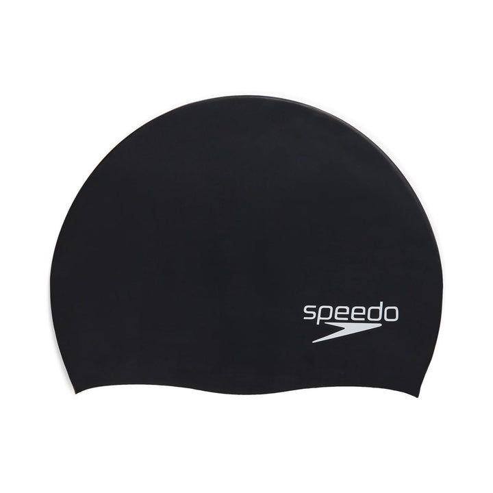 Speedo Unisex-Adult Swim Cap Silicone Elastomeric Speedo Schwarz, Speedo Schwarz