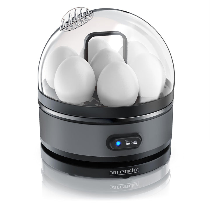 Arendo Sevencook Eierkocher 400 W – Edelstahl Design - 1-7 Eier - Egg Cooker - EIN/AUS-Schalter – 3