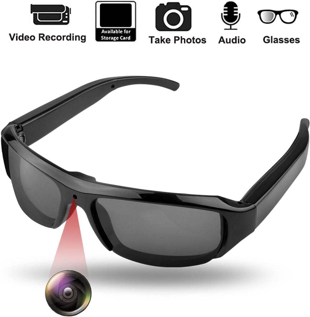 Kamera-Sonnenbrille, 1080P HD mit Anti-Shake- und Weitwinkelobjektiv-Sport-Action-Brille, für Radfah