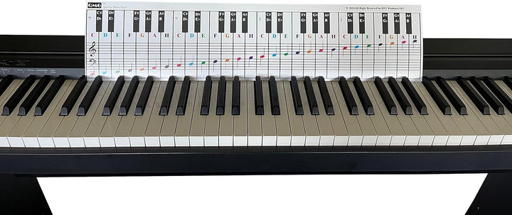 Klavier- und Keyboard-Notentabelle, kompletter Klaviermusikunterricht mit Farbnoten, Handbuch 1 und