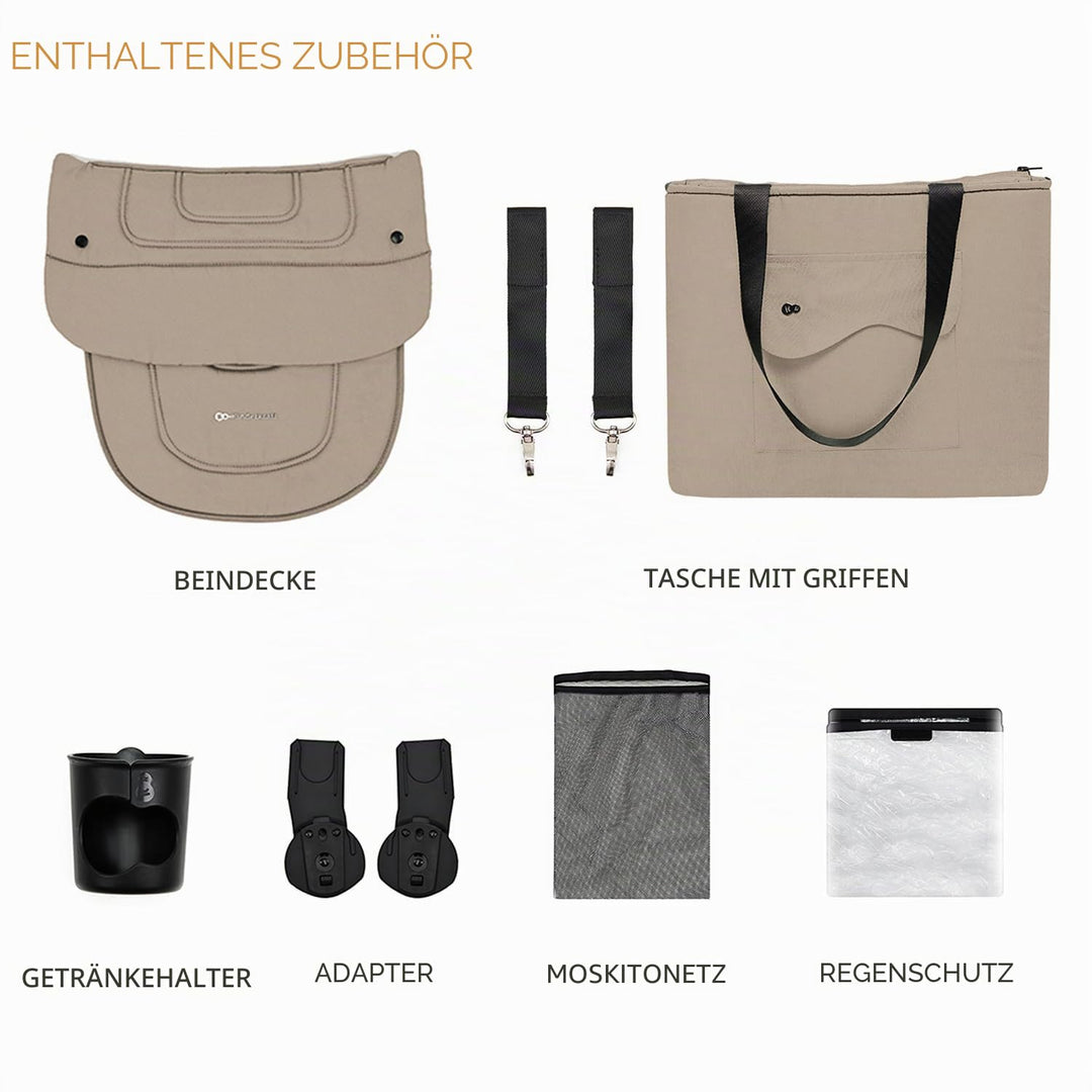 Kinderkraft YOXI 2-in-1 Kinderwagen, buggy von Geburt bis 22 kg, Einfach Zusammenklappe, grosses Ver
