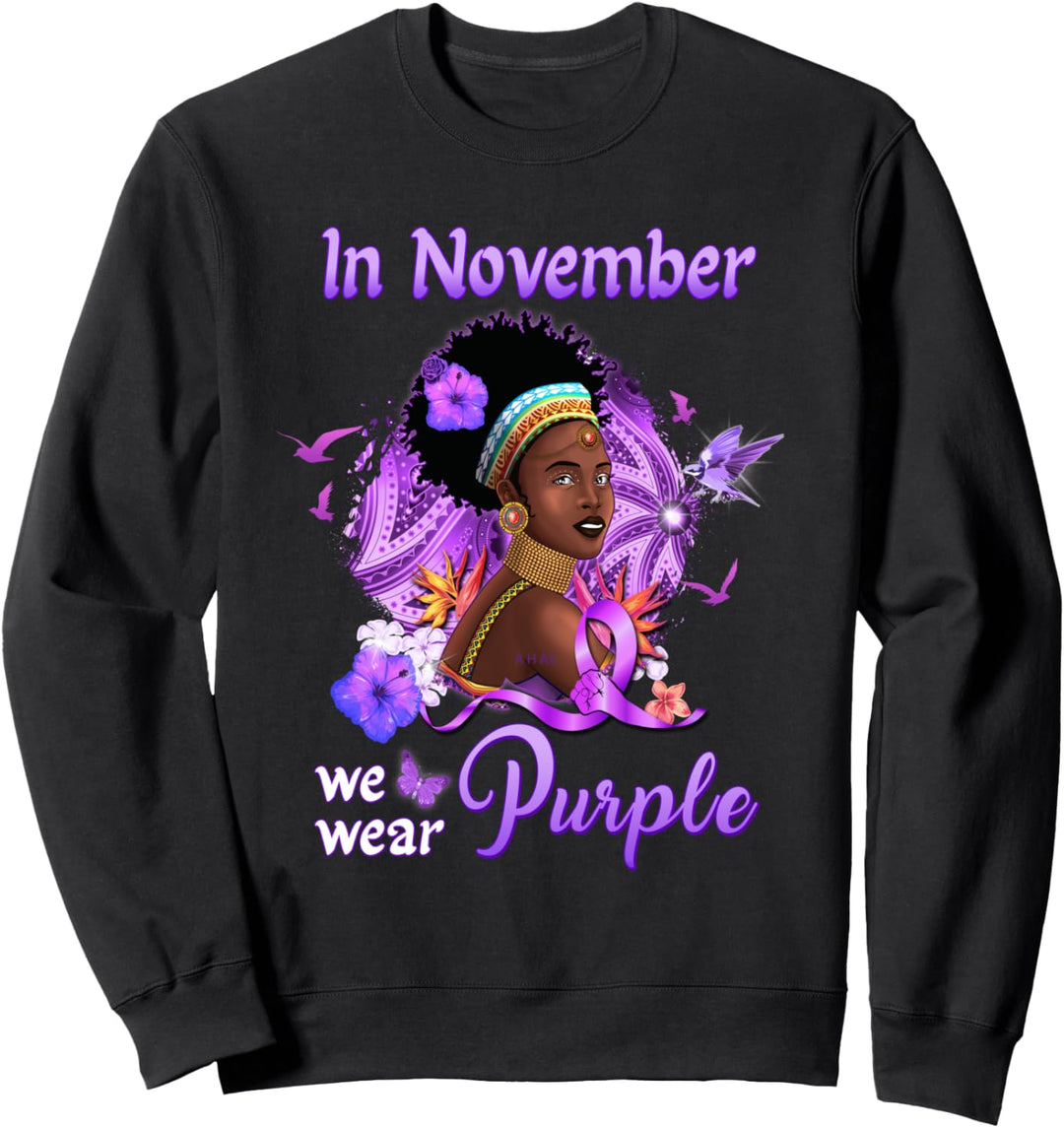 Pancreatic Cancer Awareness Shirt In November We Wear Purple Sweatshirt