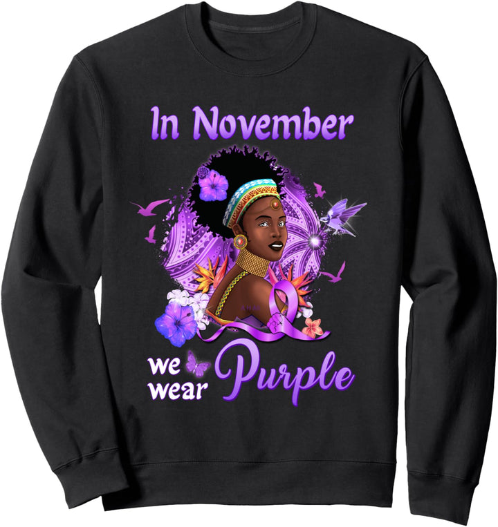 Pancreatic Cancer Awareness Shirt In November We Wear Purple Sweatshirt