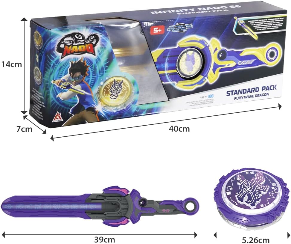 INFINITY NADO Kreisel für Kinder Metall Spielzeug Jungen, Battle Tops Kreisel Launcher Spielzeug, Sp