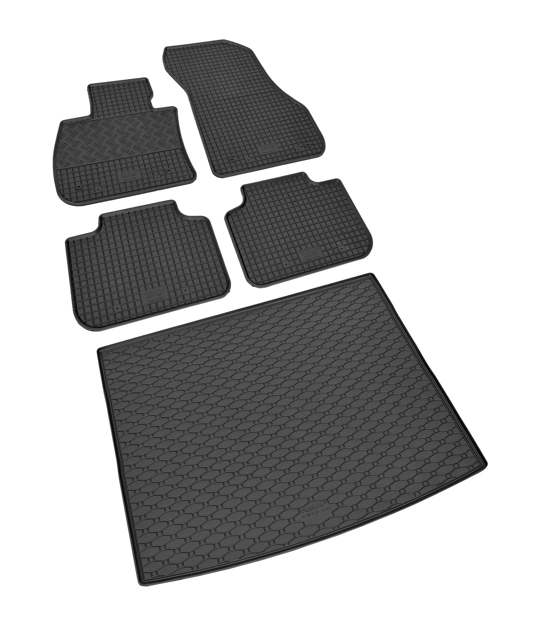 Stylisches Gummi- und Kofferraumwanne Set geeignet für BMW X1 F48 2016-2022 - Schützen und Aufwerten