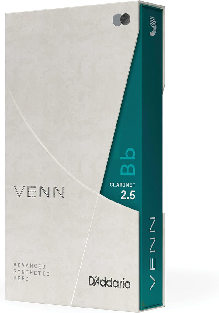 D'Addario VENN Blatt für Bb-Klarinette, G2, Stärke 2.5 Strength 2.5, Strength 2.5