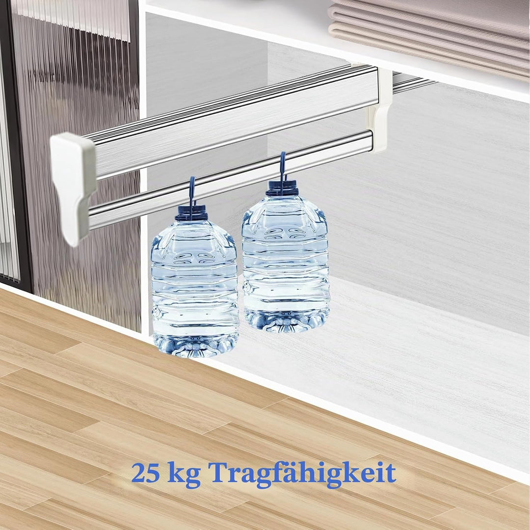 Ausziehbare Kleiderstange zum Herausziehen der Kleiderbügel Verstellbarer Kleiderschrank Teleskopsta