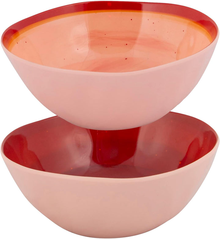 Bo-Camp Melamin Geschirr Set Halo Camping Essgeschirr Reise Picknick Teller Rot, Rot