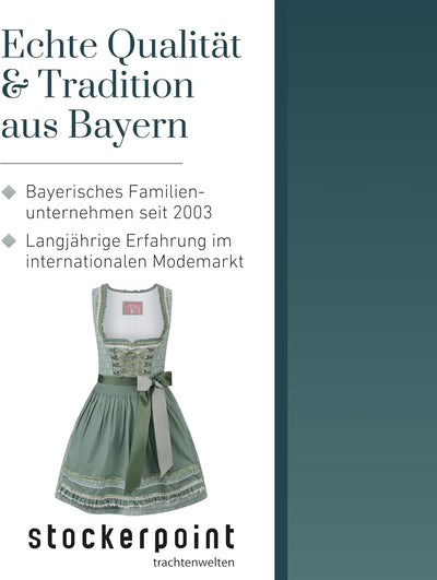 Stockerpoint Damen Dirndl Kim Kleid für besondere Anlässe 30 Salbei, 30 Salbei