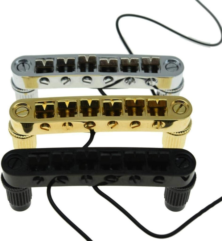 KAISH Tune-o-Matic Piezo Guitar Bridge Pickup LP Piezo Guitar Bridge Pickup für Les Paul Schwarz, sc