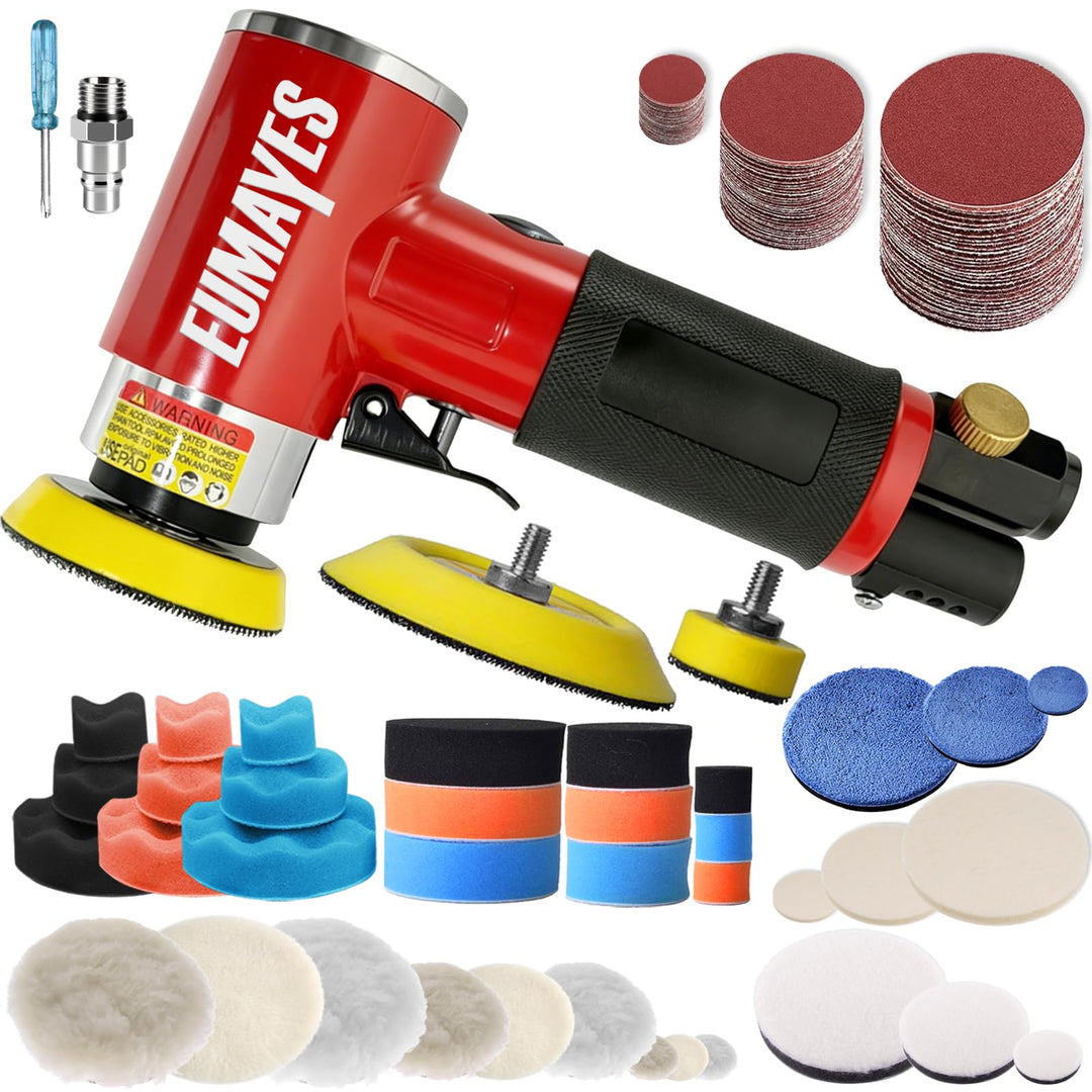 Mini Poliermaschine, 25mm 50mm 75mm Druckluft Exzenterschleifer Kleine Druckluftschleifer Polierer M