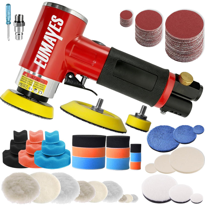 Mini Poliermaschine, 25mm 50mm 75mm Druckluft Exzenterschleifer Kleine Druckluftschleifer Polierer M