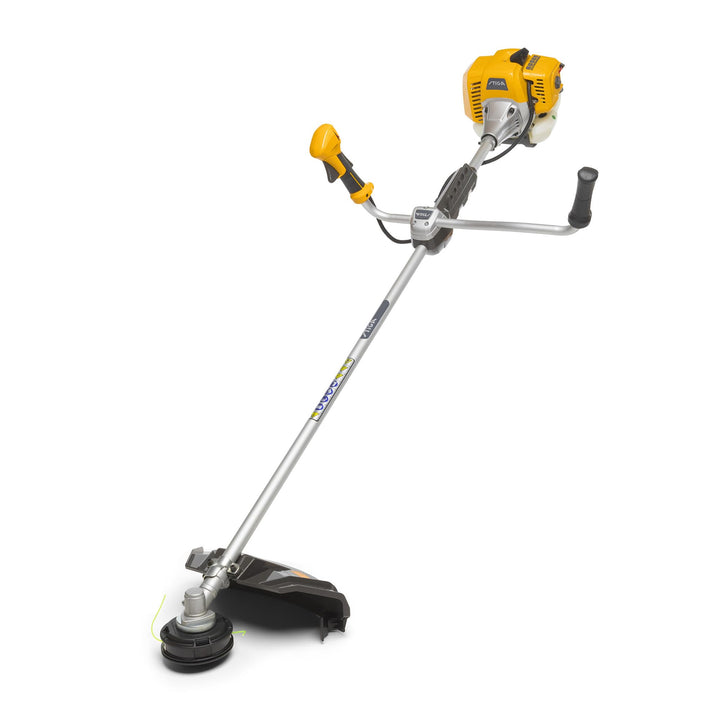 STIGA BC 545 B Benzin-Motorsense, 42,7 cm³, 45 cm – Tap&Go Doppelleinenkopf, 3-Zahnmesser – Für Gart