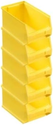 SparSet 5x Gelbe Sichtlagerbox 3.0 | HxBxT 12,5x14,5x23,5cm | 2,8 Liter | Sichtlagerbehälter, Sichtl