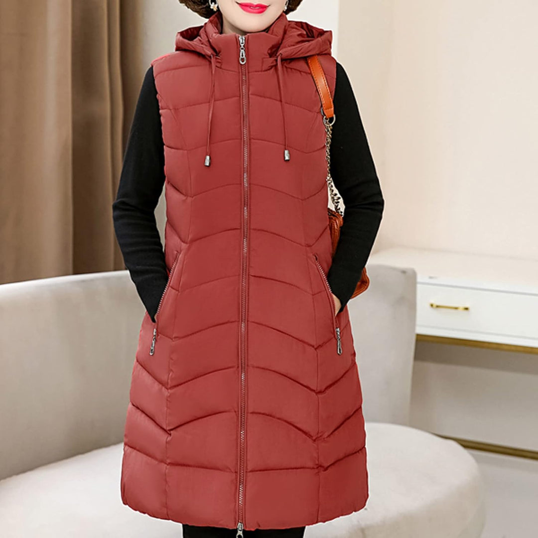 Guotobe Damen Weste Warm Trachtenweste Winterweste Herbst Winter mit Reissverschluss Daunenweste Ärm