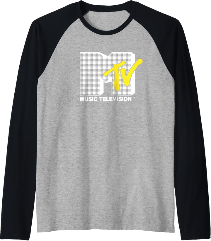 MTV Logo Gingham Yellow Raglan