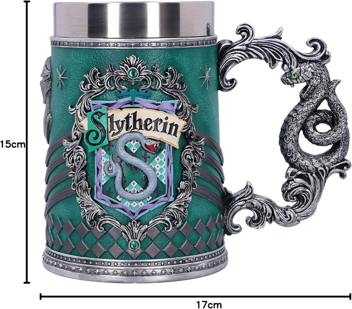 Nemesis Now House Collectable Tankard Harry Potter Slytherin Hogwarts-Haus Sammelkrug, Harz, Grün Si