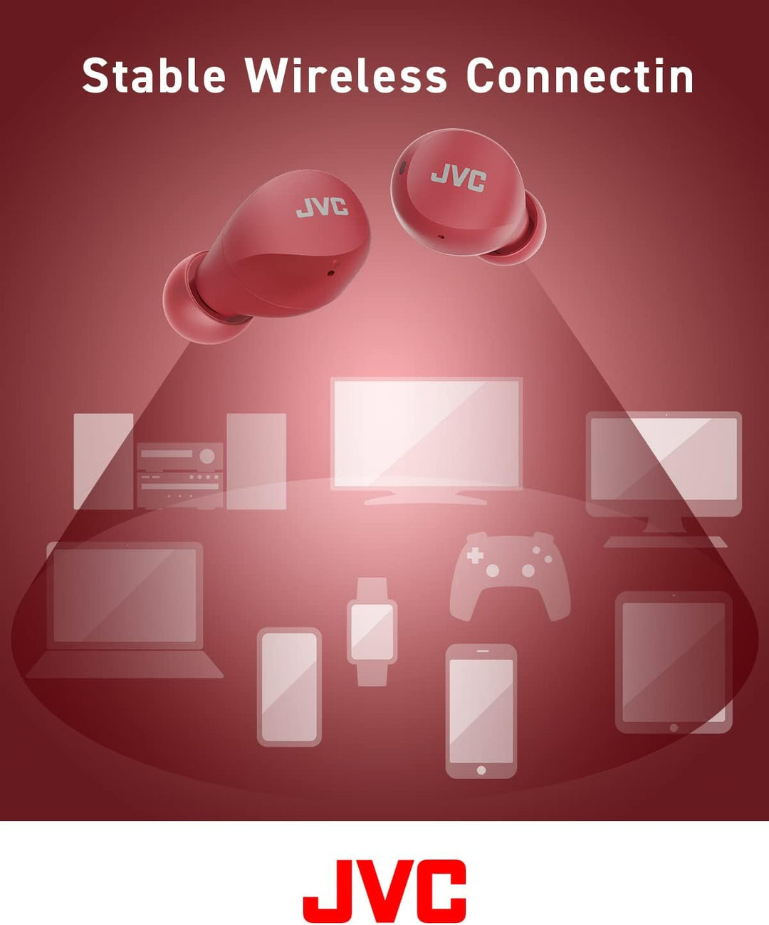 JVC Gumy Mini Wireless Headphones — Kleine und leichte Bluetooth-Kopfhörer (5.1) mit 3 Klangmodi, Wa