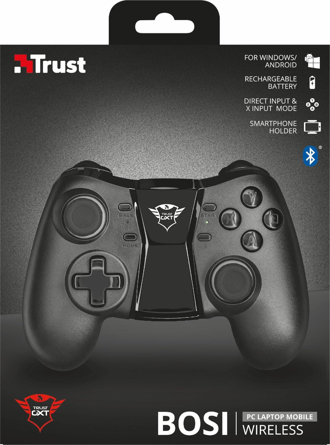 Trust Gaming GXT 590 Bosi Bluetooth Controller Kabellos für Windows und Android, Aufladbare Batterie