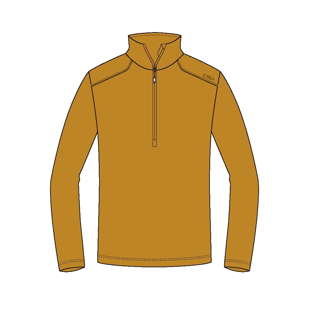 CMP Herren Softech Fleece Einfarbig Long Sleeve Shirt 50 Kürbis, 50 Kürbis