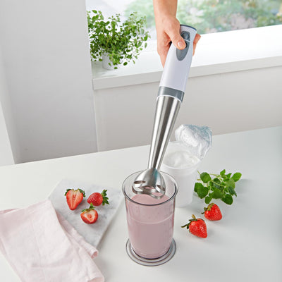3 PAGEN® Stabmixer aus Edelstahl, elektrischer Pürierstab mit Spritzschutz, 2 Geschwindigkeitsstufen