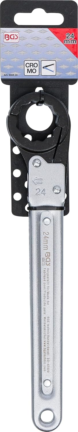 BGS 8665-24 | Leitungs-Ratschenschlüssel | 24 mm Schlüsselweite: 24 mm, Schl&amp;