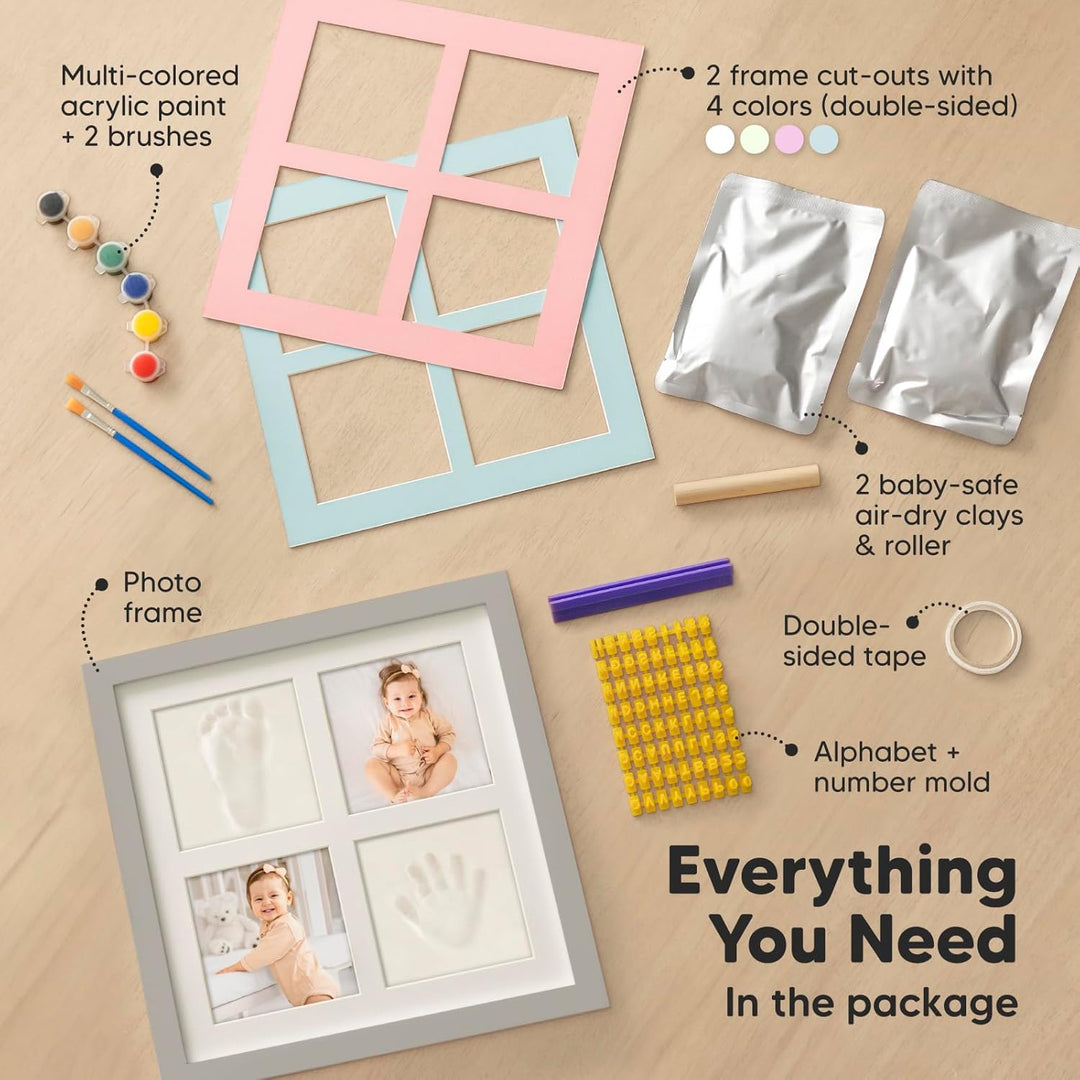 Baby Handabdruck und Fussabdruck Set - Baby Fussabdruck Set, Gipsabdruck Baby Hand und Fuss, Baby Fu